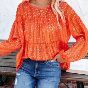 Vici/love@fs NWOT Shooting Star tired summer blouse